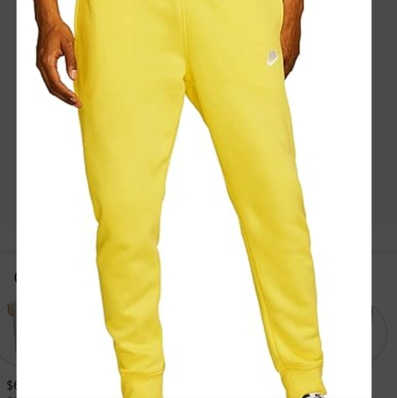 Nike sportswear club fleece jogger sweatshirt set yellow size large casual - Picture 5 of 9